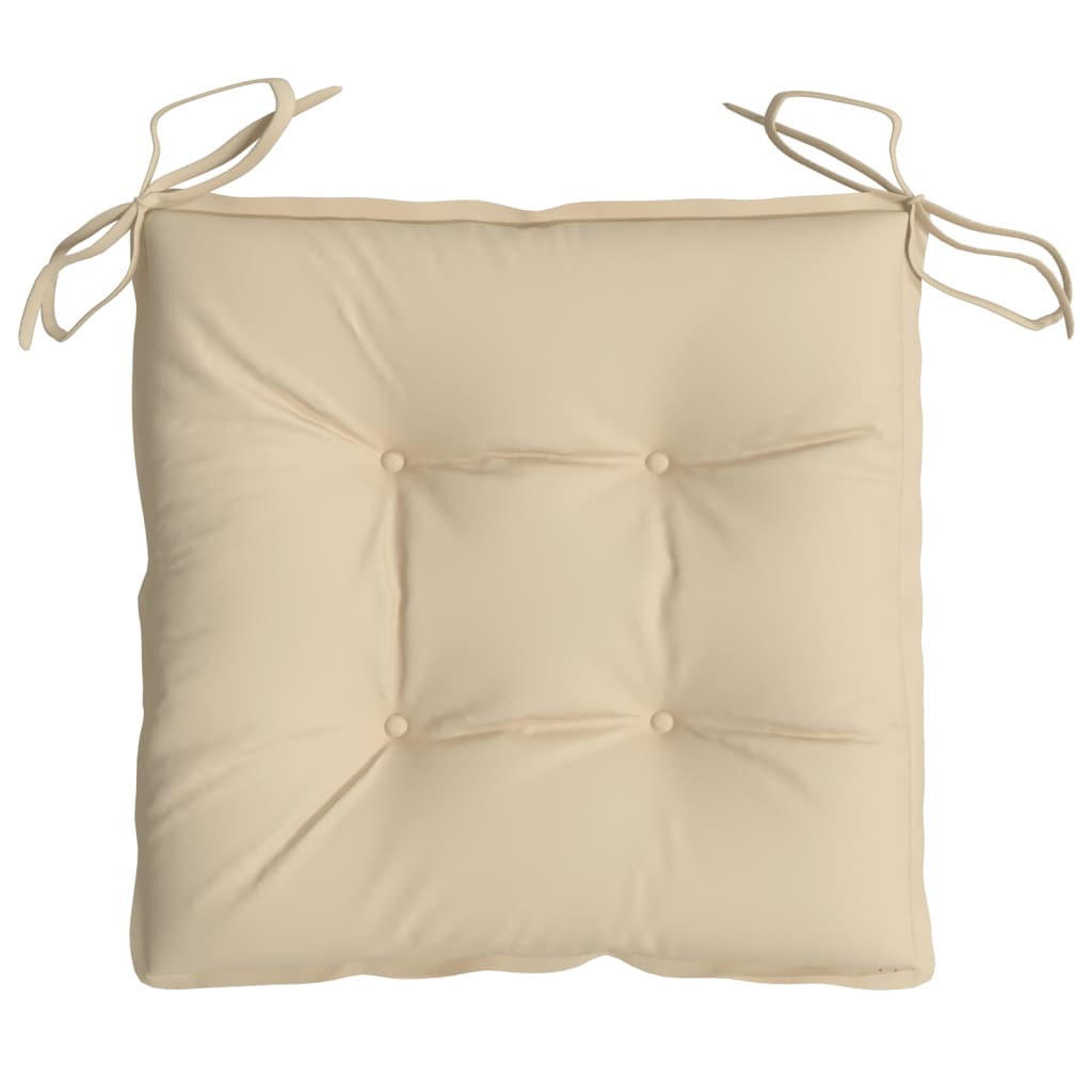 vidaXL Chair Cushions 6 pcs Beige 15.7"x15.7"x2.8" Fabric