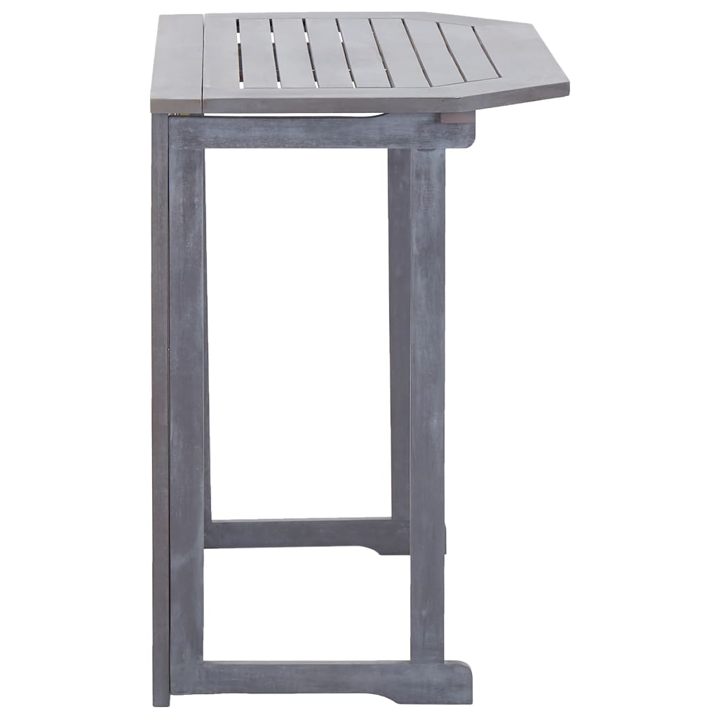vidaXL Folding Balcony Table 35.4"x19.7"x29.1" Solid Acacia Wood