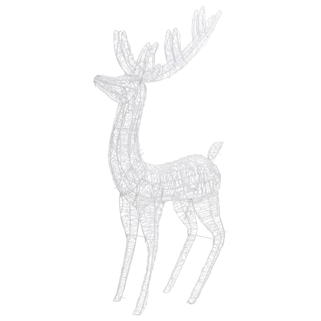 vidaXL XXL Acrylic Christmas Reindeers 250 LED 3 pcs 70.9" Warm White