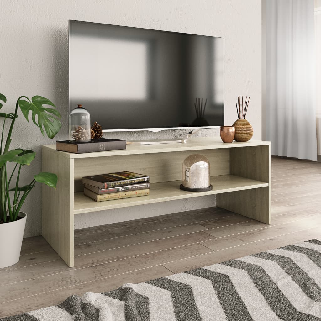 vidaXL TV Cabinet Sonoma Oak 39.4"x15.7"x15.7" Engineered Wood