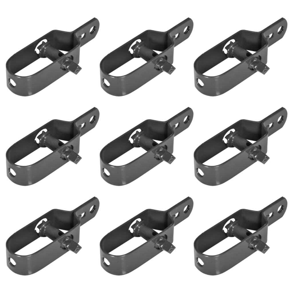 vidaXL Wire Tensioners for Chain-Link Fence 9 pcs 3.9" Gray