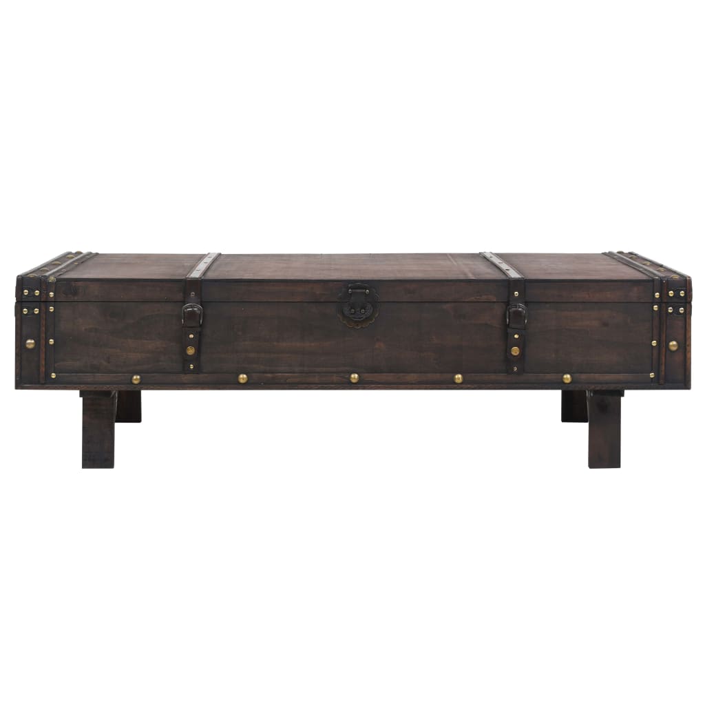 vidaXL Coffee Table Solid Wood Vintage Style 47.2"x21.7"x13.8"