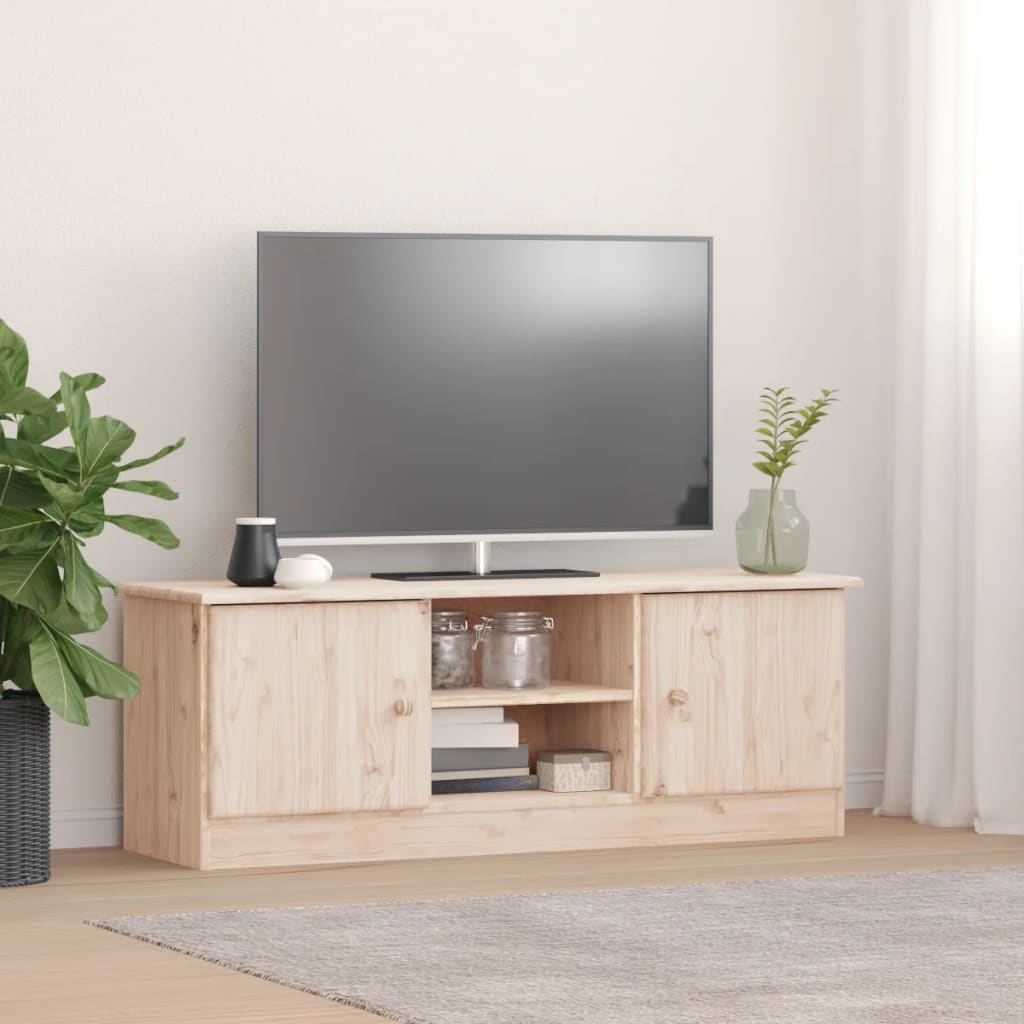 vidaXL TV Stand ALTA 44.1"x13.8"x16.1" Solid Wood Pine