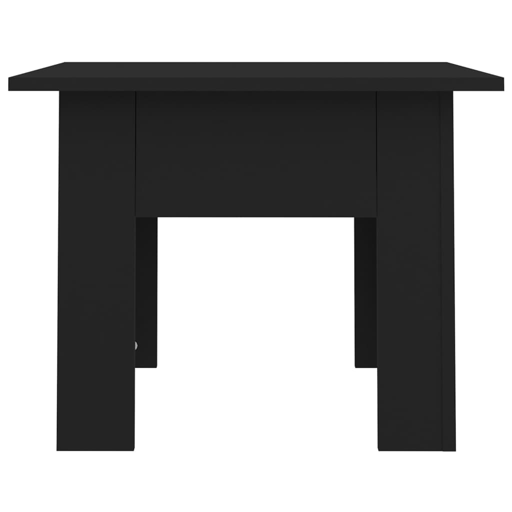 vidaXL Coffee Table Black 21.7"x21.7"x16.5" Engineered Wood