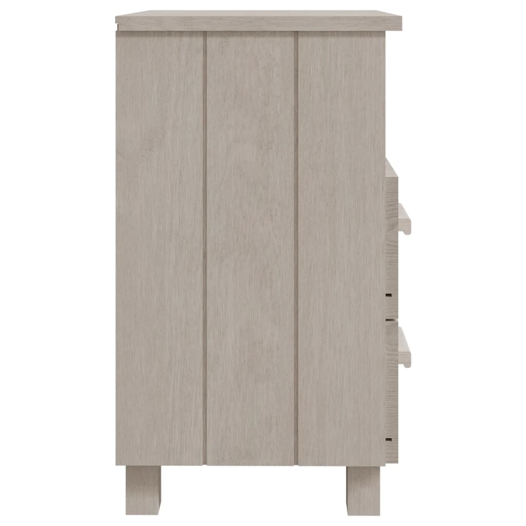 vidaXL Bedside Cabinet White 15.7"x13.8"x24.4" Solid Wood Pine