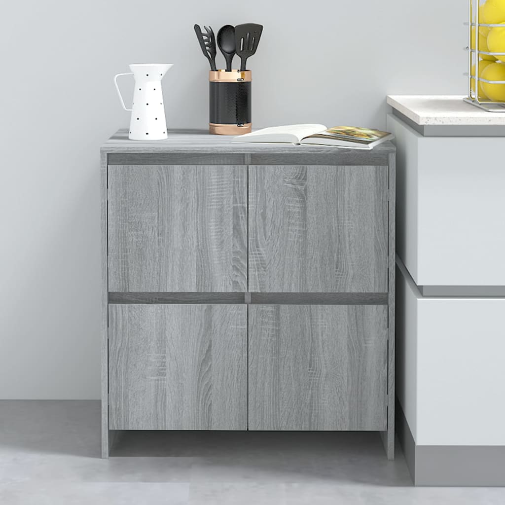 vidaXL Sideboard Gray Sonoma 27.6"x16.1"x29.5" Engineered Wood