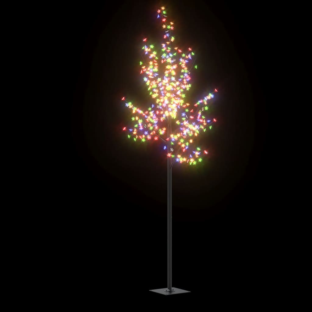 vidaXL Christmas Tree 220 LEDs Colorful Light Cherry Blossom 7 ft