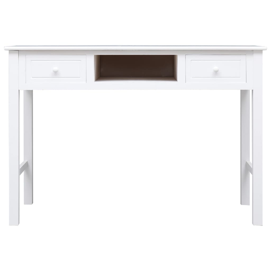 vidaXL Writing Desk White 43.3"x17.7"x29.9" Wood