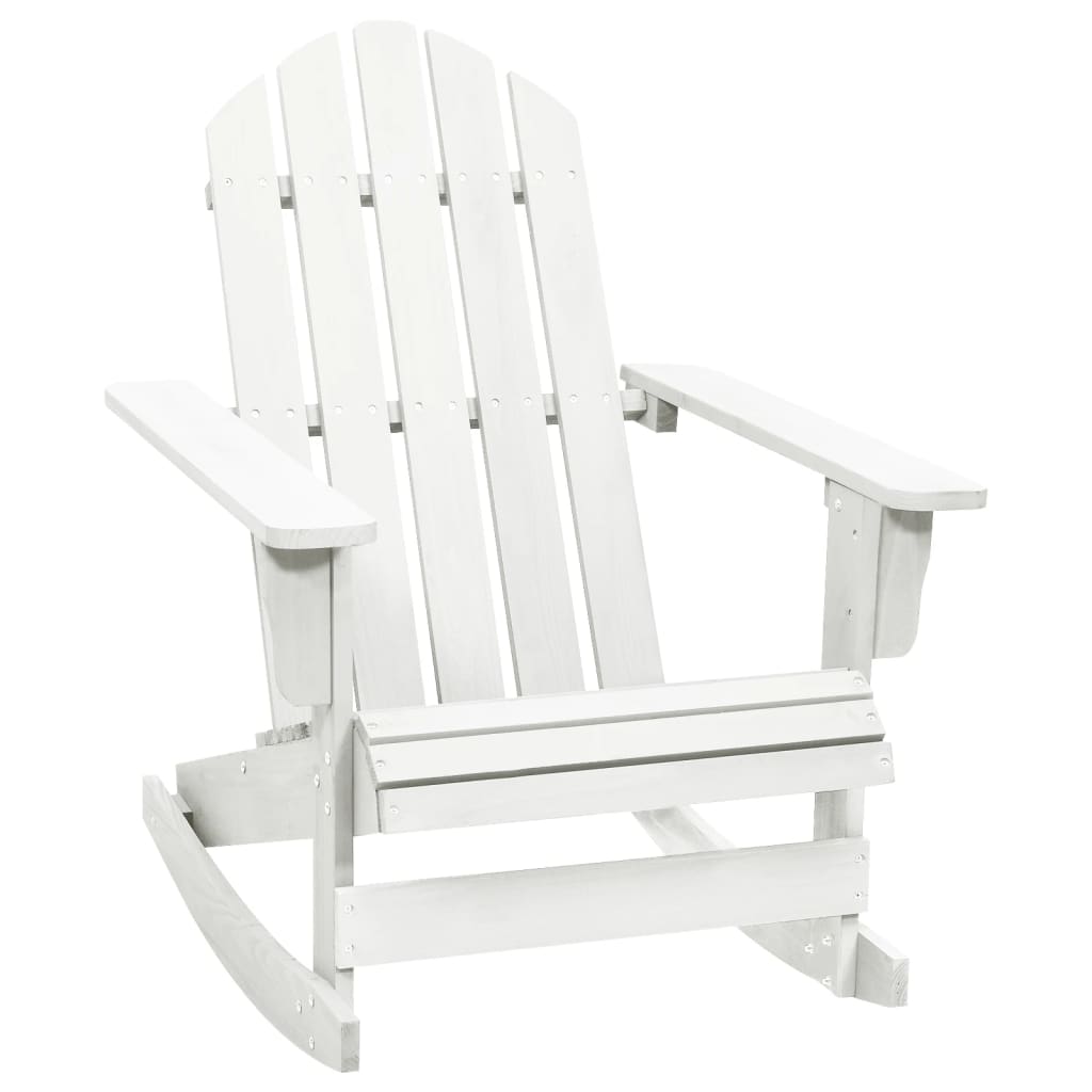vidaXL Patio Rocking Chair Wood White