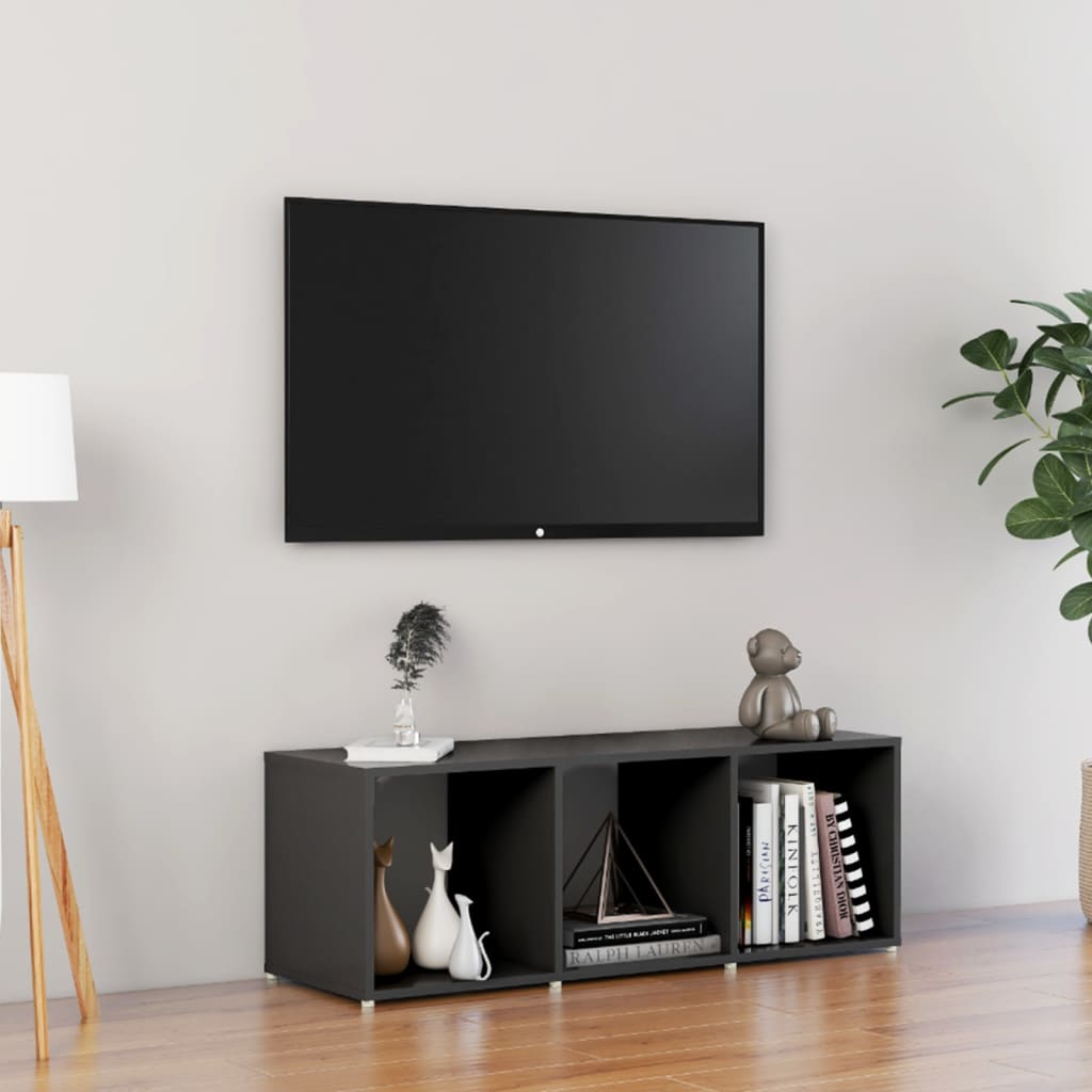 vidaXL TV Stand Gray 42.1"x13.8"x14.6" Engineered Wood