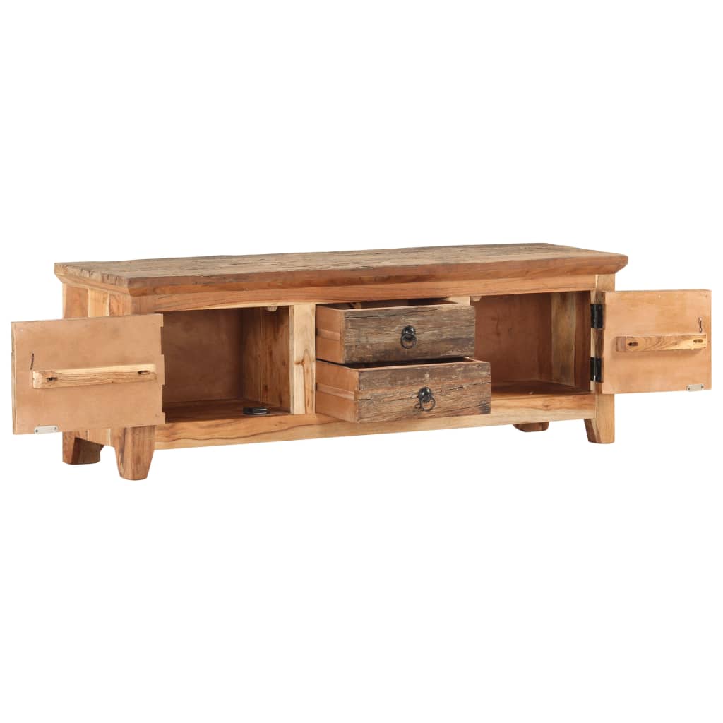 vidaXL TV Stand 47.2"x11.8"x15.7" Solid Wood Acacia and Reclaimed Wood