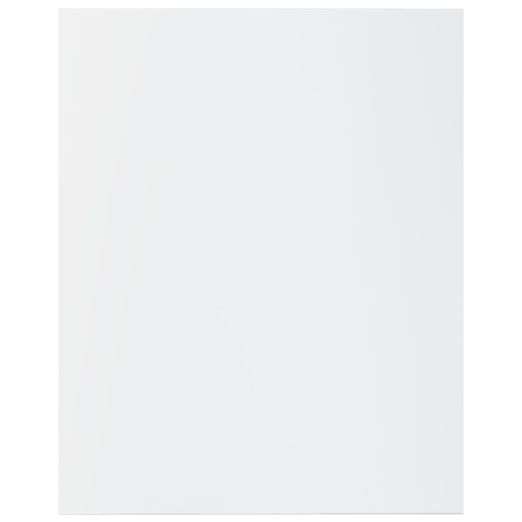 vidaXL Bookshelf Boards 8 pcs High Gloss White 15.7"x19.7"x0.6" Chipboard