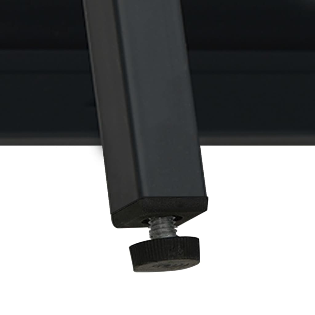 vidaXL Sideboard Black 29.5"x13.8"x41.3" Steel and Glass
