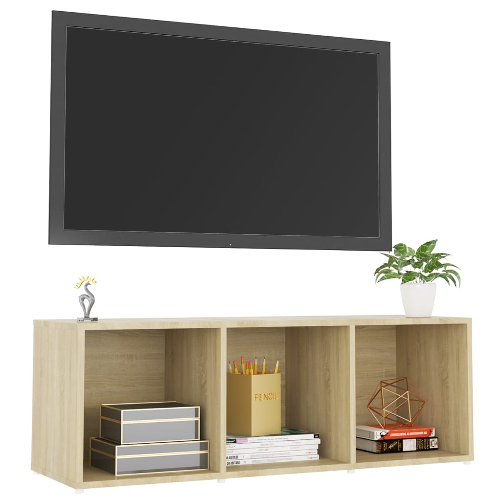 vidaXL TV Cabinet Sonoma Oak 42.1"x13.8"x14.6" Chipboard