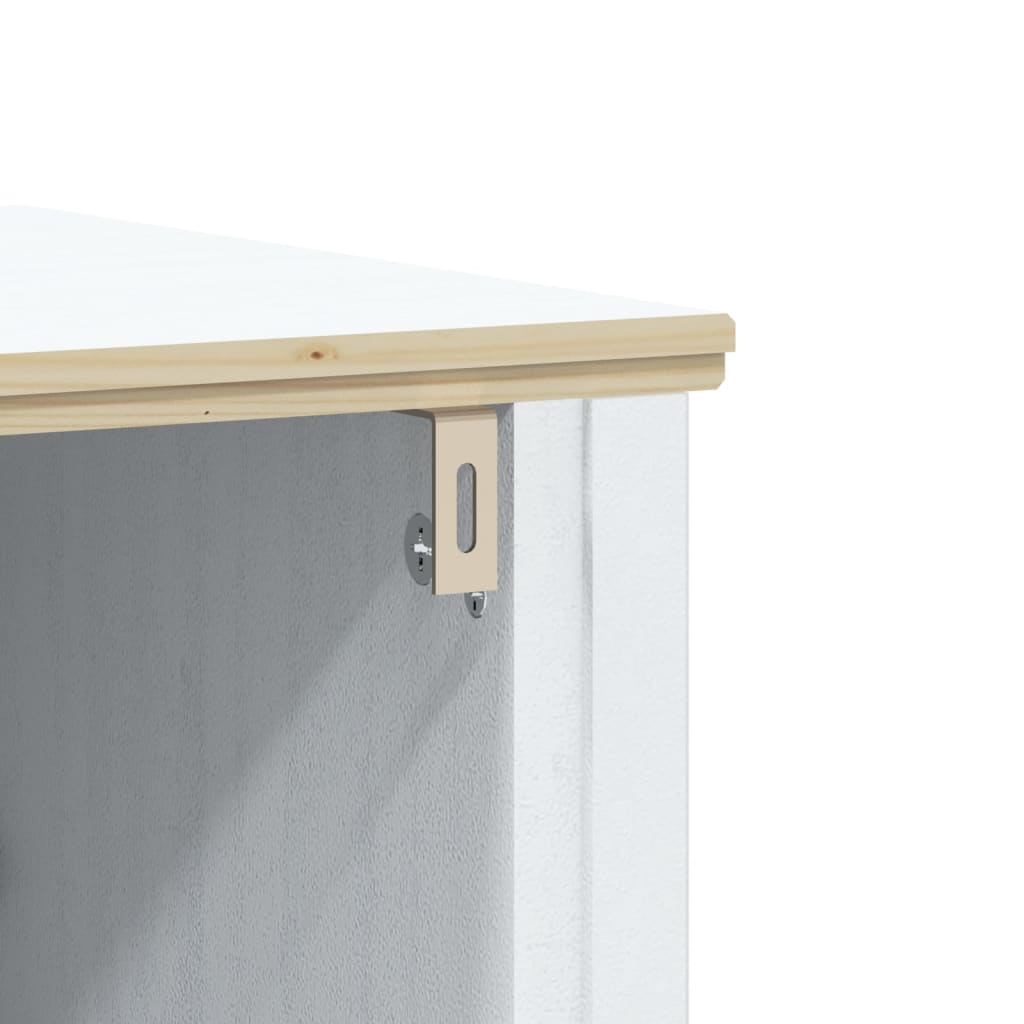 vidaXL Bathroom Sink Cabinet BERG White 23.6"x13.4"x23.2" Solid Wood Pine