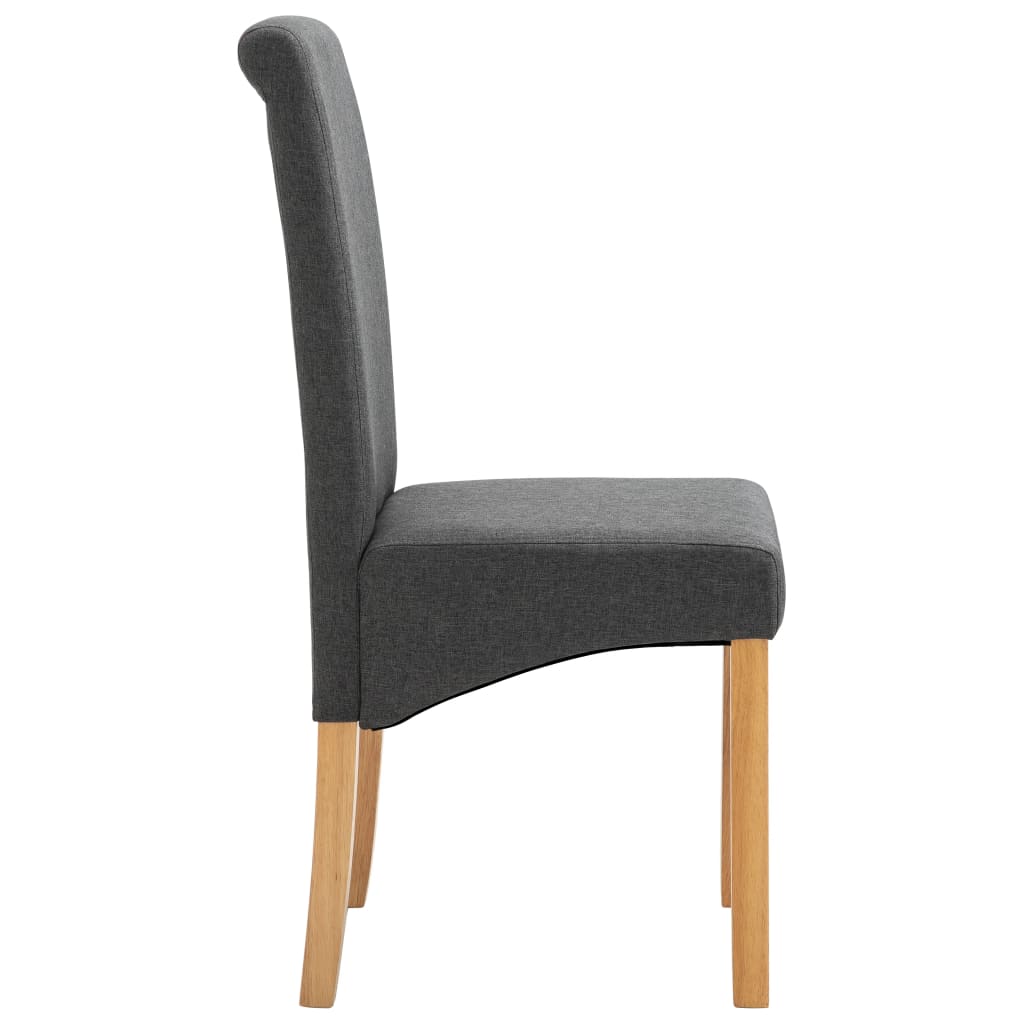 vidaXL Dining Chairs 2 pcs Gray Fabric