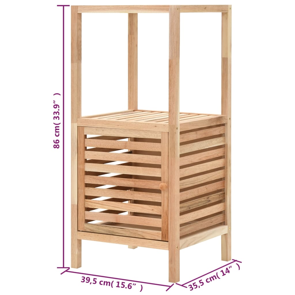 vidaXL Bathroom Storage Cabinet Solid Walnut Wood 15.6"x13.9"x33.9"