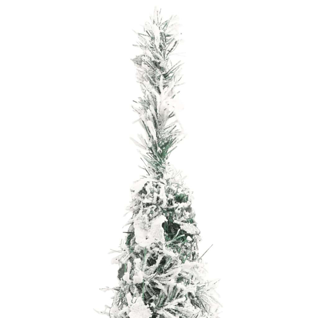 vidaXL Artificial Christmas Tree Pop-up Flocked Snow 50 LEDs 47.2"