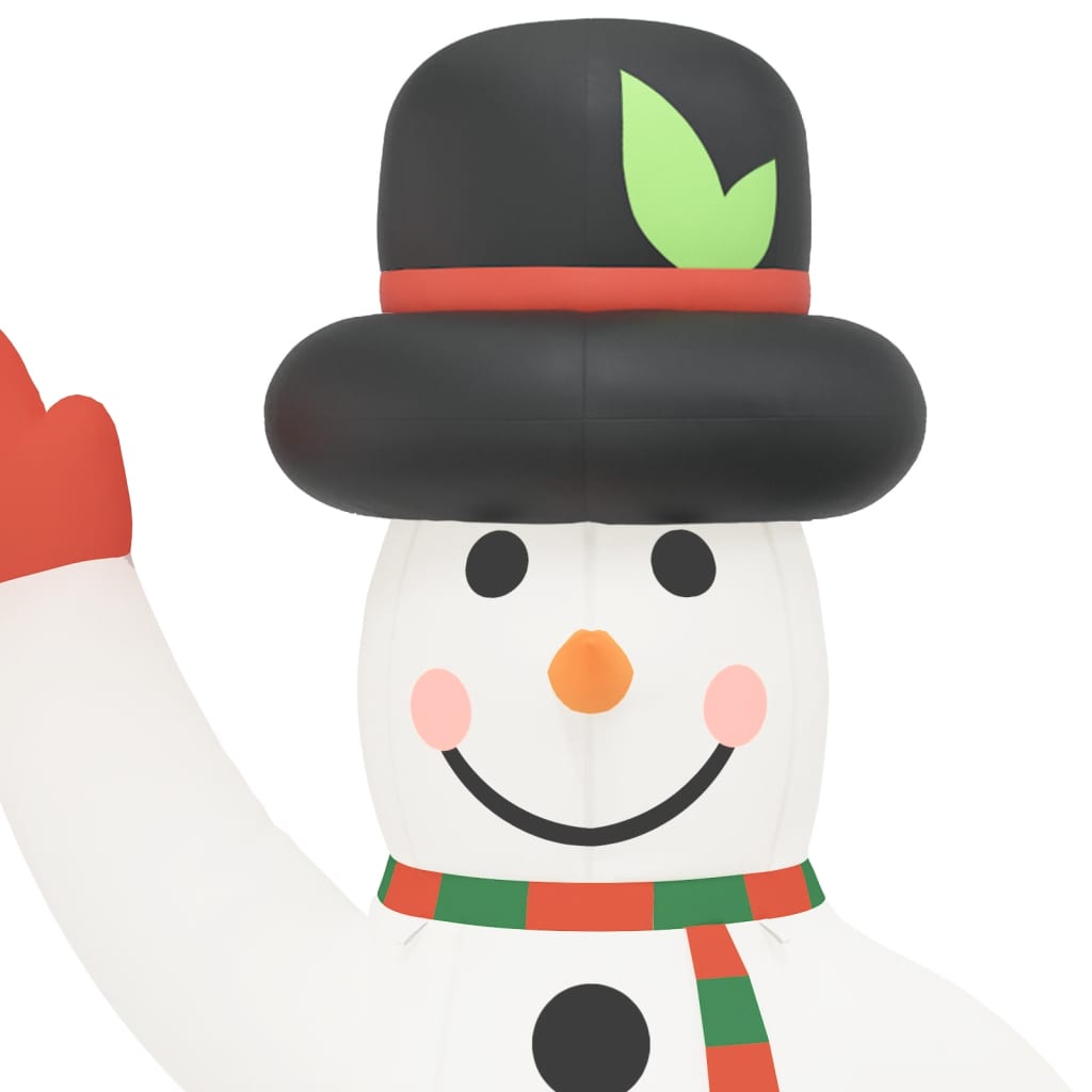 vidaXL Inflatable Snowman with LEDs 20 ft