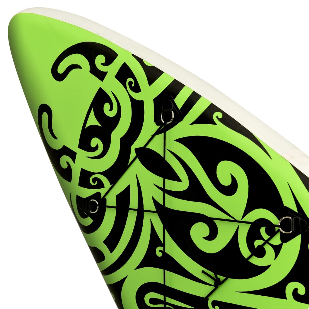 vidaXL Inflatable Stand Up Paddleboard Set 126"x29.9"x5.9" Green