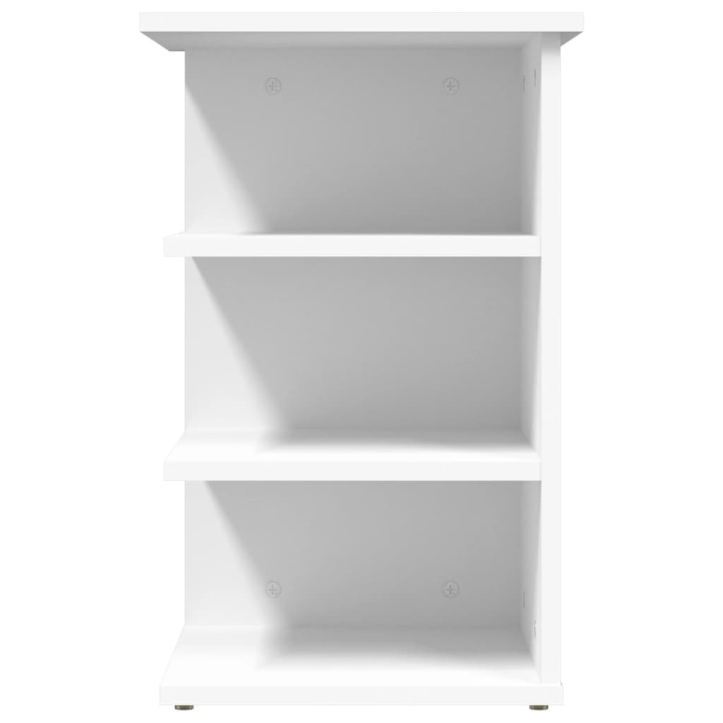 vidaXL Side Cabinet White 13.8"x13.8"x21.7" Engineered Wood