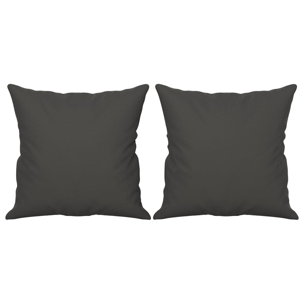 vidaXL 3 Piece Sofa Set with Pillows Dark Gray Microfiber Fabric