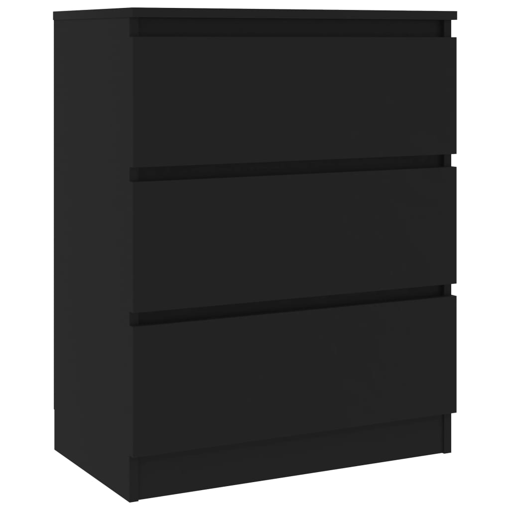 vidaXL Sideboard Black 23.6"x13.8"x29.9" Engineered Wood