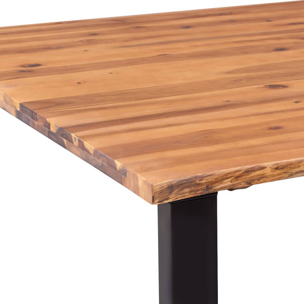 vidaXL Dining Table Solid Acacia Wood 78.7"x35.4"