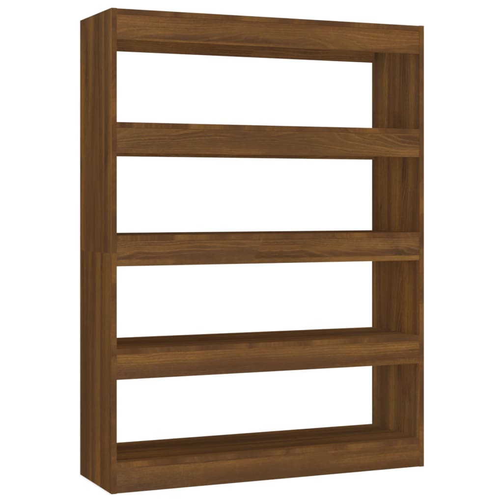 vidaXL Book Cabinet/Room Divider Brown Oak 39.4"x11.8"x53.1"
