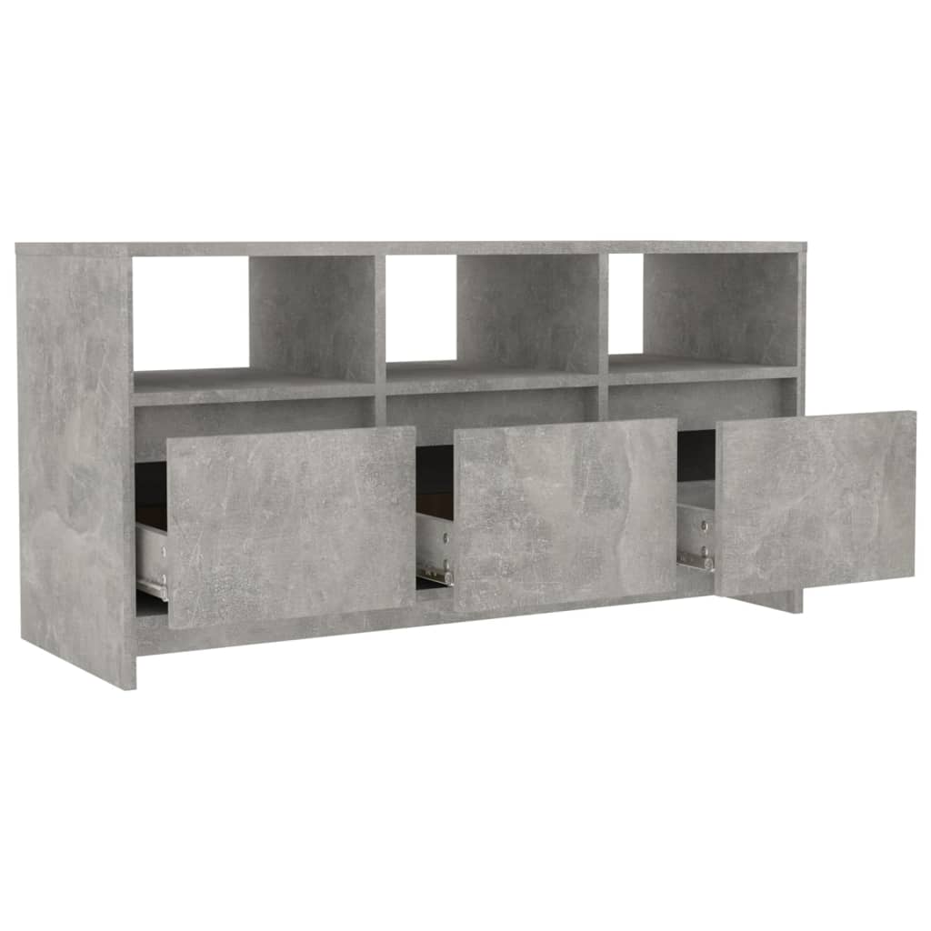 vidaXL TV Stand Concrete Gray 40.2"x14.8"x20.7" Engineered Wood