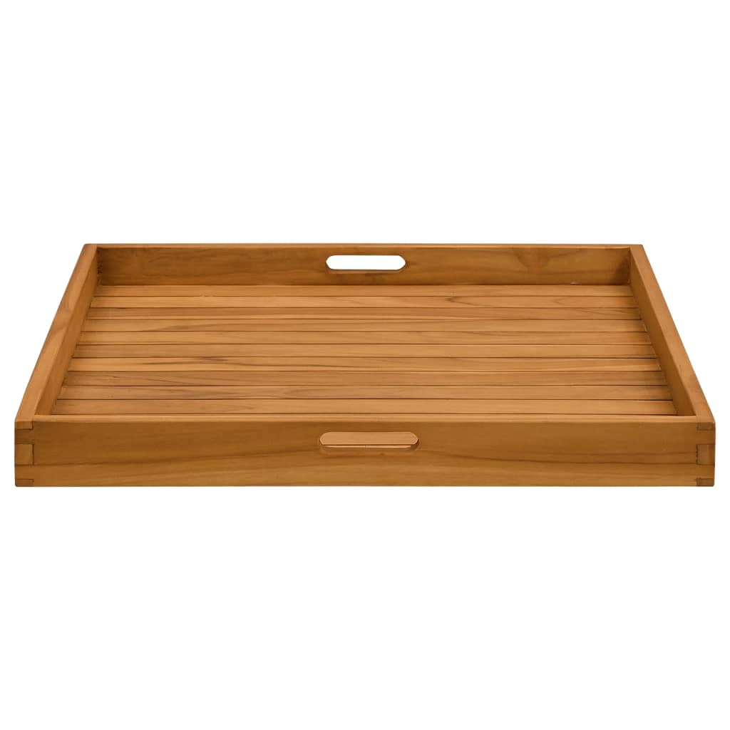 vidaXL Serving Tray 27.6"x27.6" Solid Wood Teak