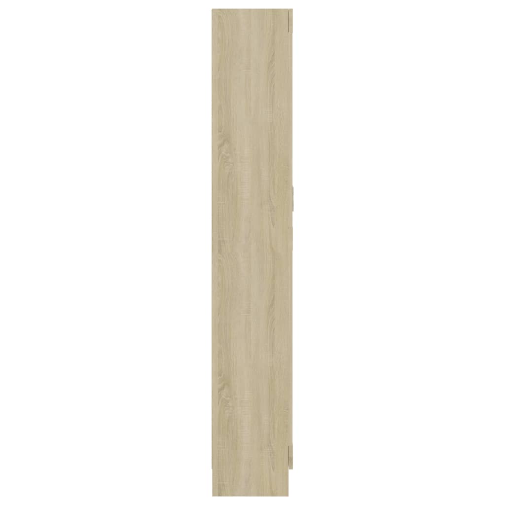vidaXL Book Cabinet Sonoma Oak 32.5"x12"x73" Engineered Wood