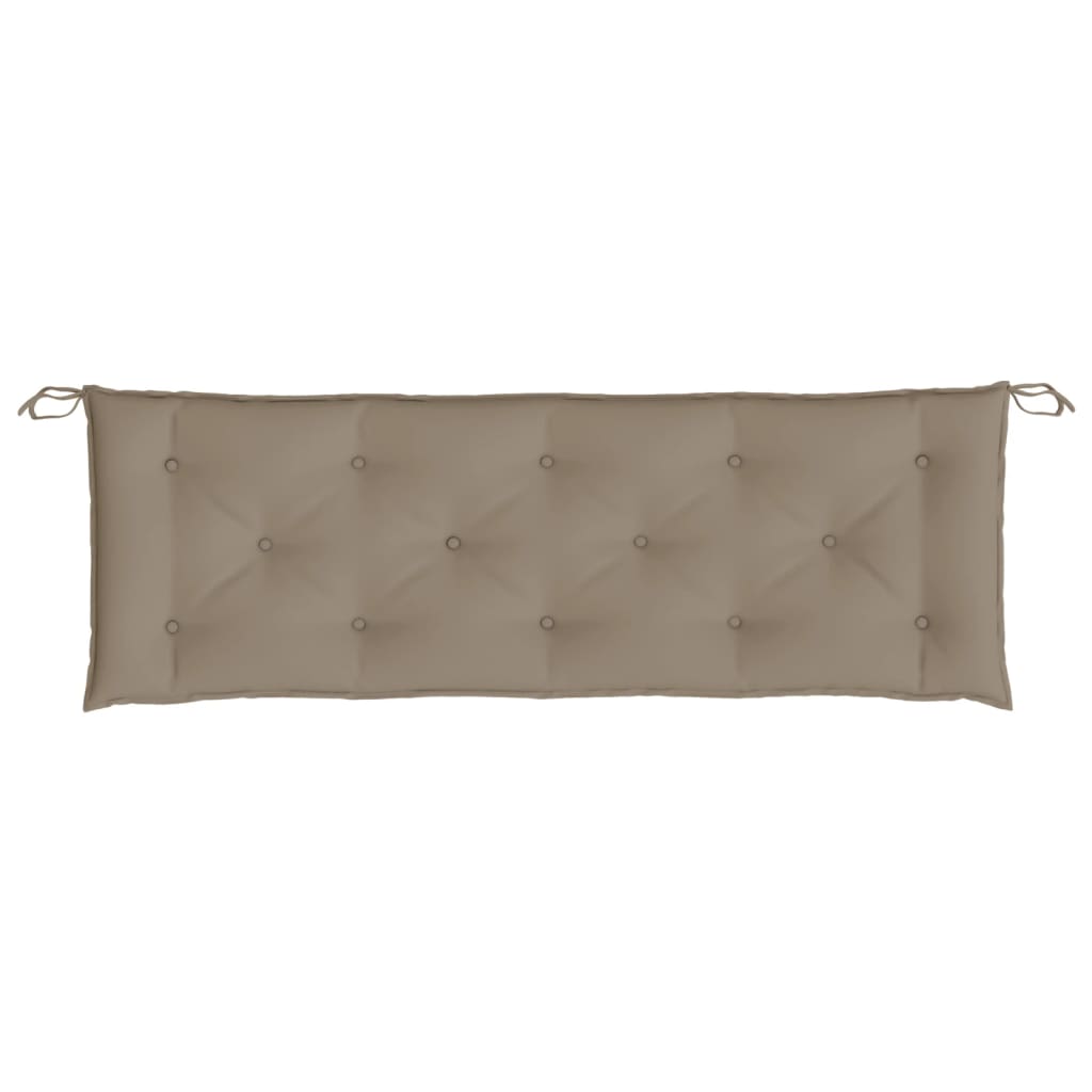vidaXL Garden Bench Cushions 2pcs Taupe 59.1"x19.7"x2.8" Oxford Fabric
