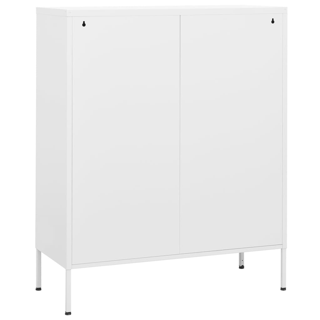 vidaXL Storage Cabinet White 31.5"x13.8"x40" Steel