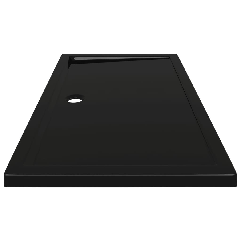 vidaXL Rectangular ABS Shower Base Tray Black 27.6"x47.2"