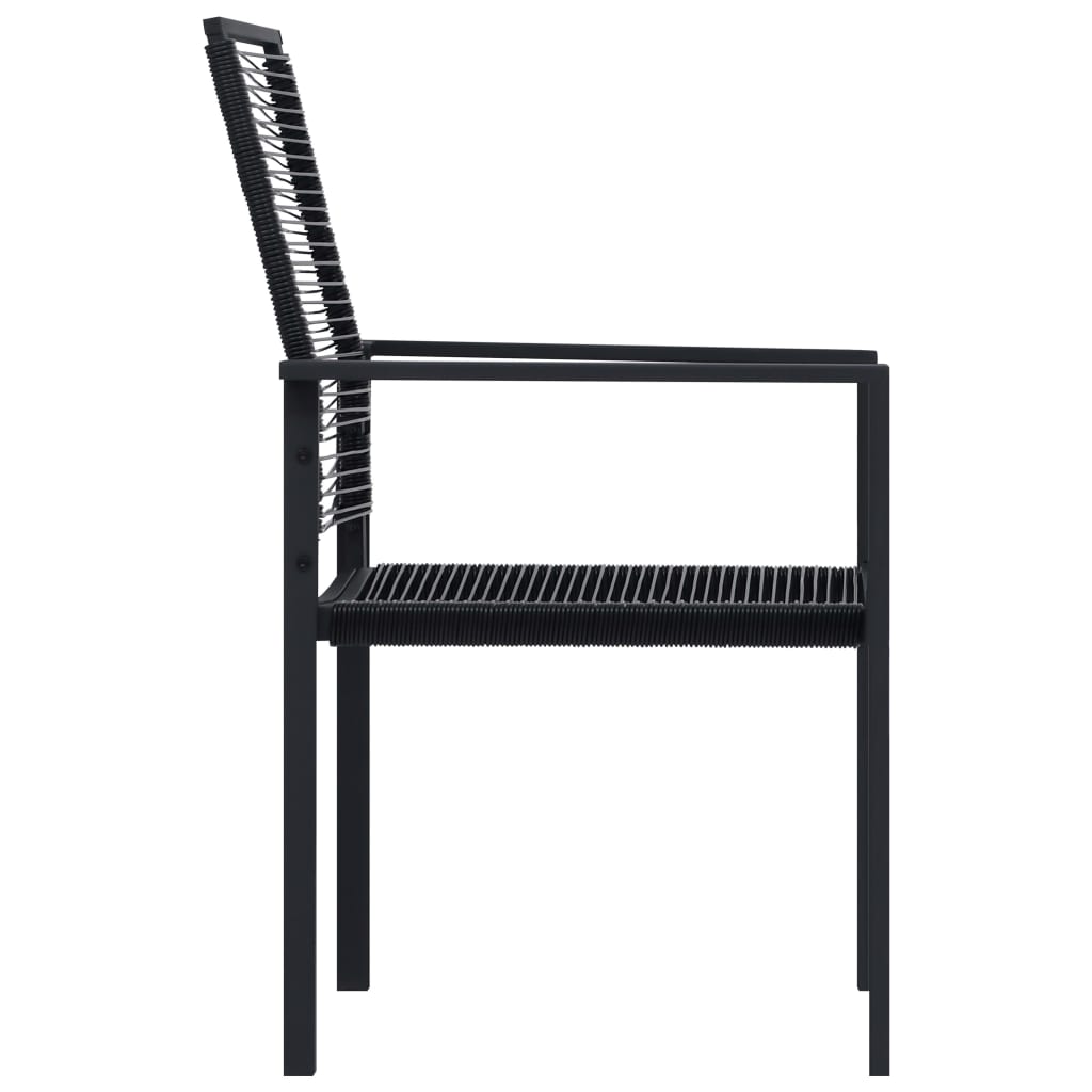 vidaXL Patio Chairs 4 pcs PVC Rattan Black