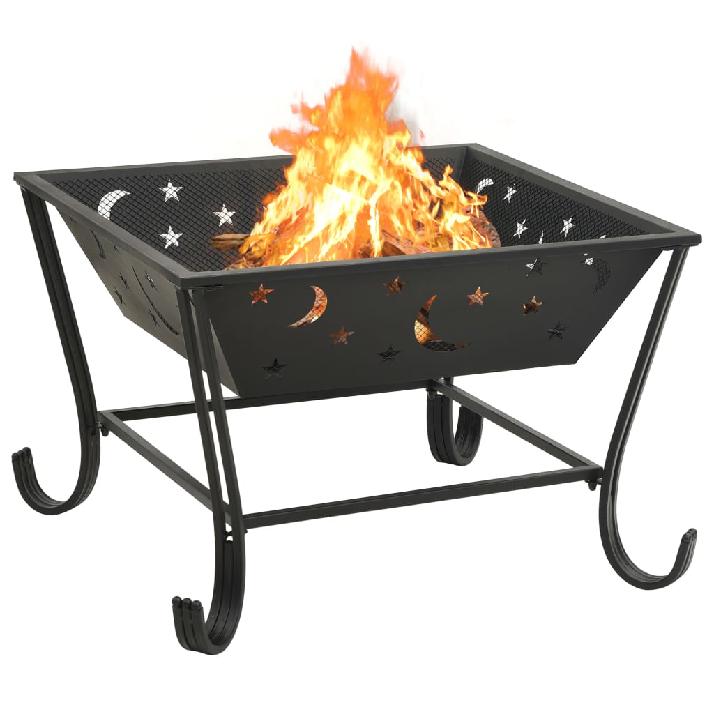 vidaXL Fire Pit with Poker 24.4" XXL Steel