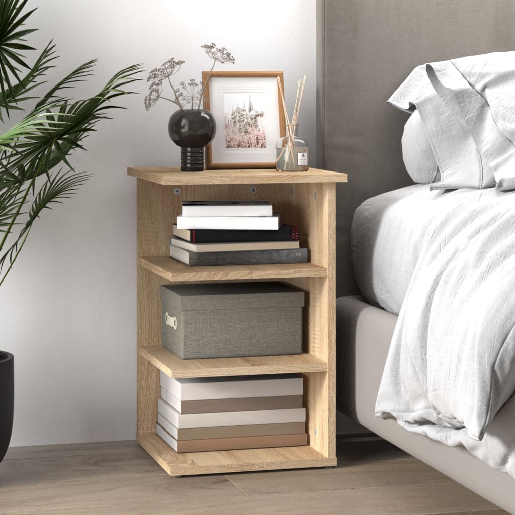 vidaXL Side Cabinet Sonoma Oak 13.8"x13.8"x21.7" Engineered Wood