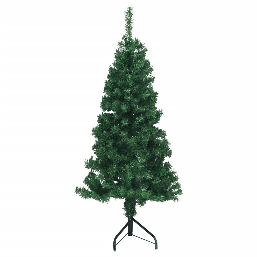 vidaXL Corner Artificial Christmas Tree Green 47.2" PVC