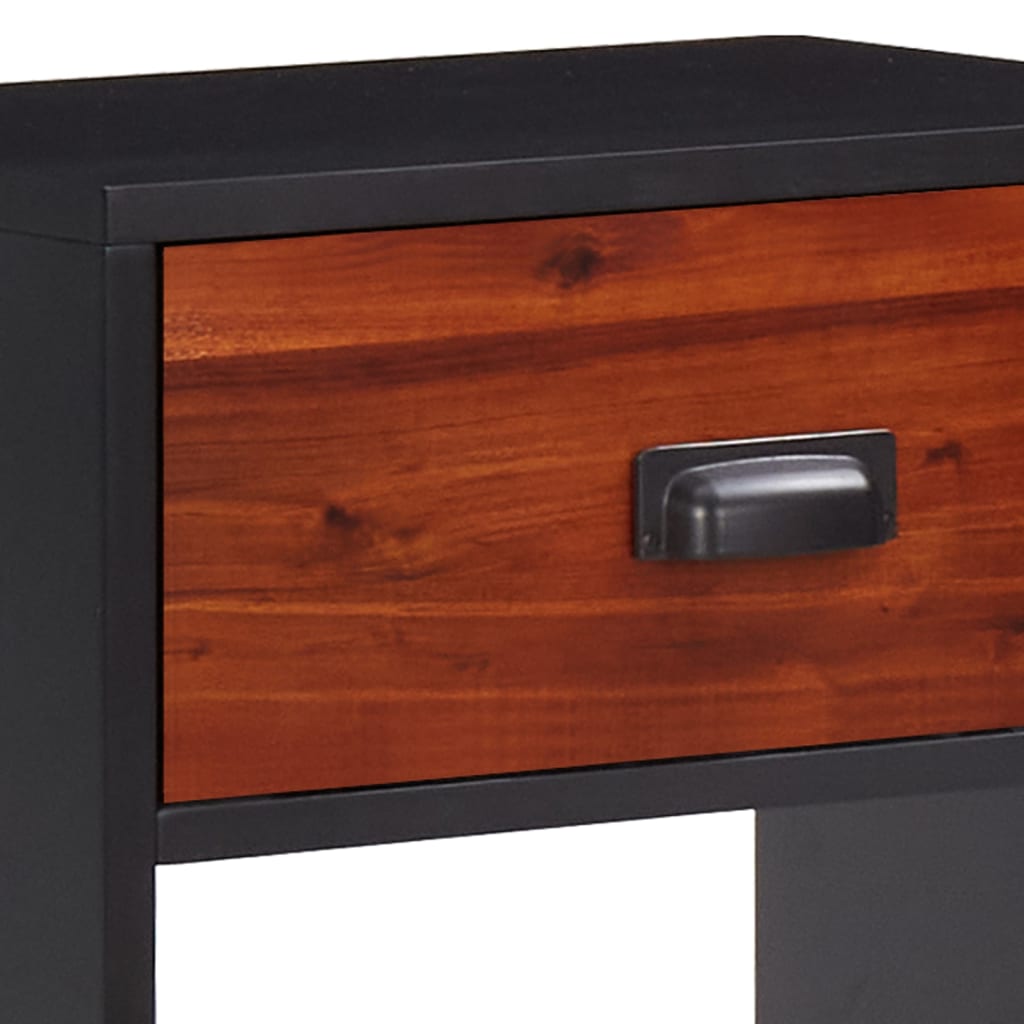 vidaXL Solid Acacia Wood Bedside Cabinet 15.7"x11.8"x22.4"