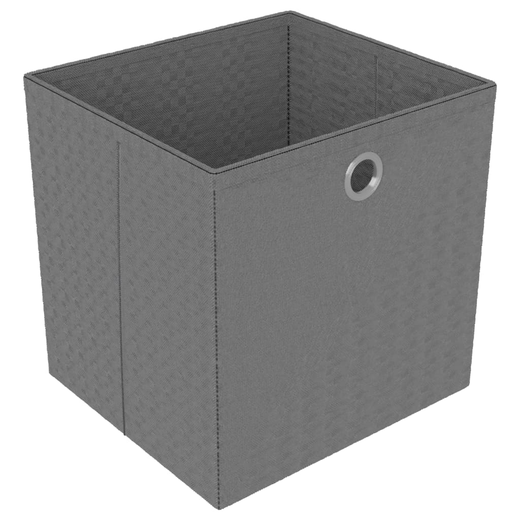 vidaXL 6-Cube Display Shelf with Boxes Gray 40.6"x11.8"x28.5" Fabric