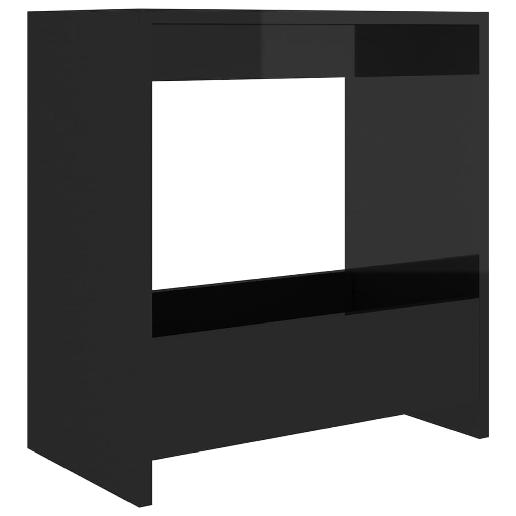 vidaXL Side Table High Gloss Black 20"x10.2"x20" Chipboard