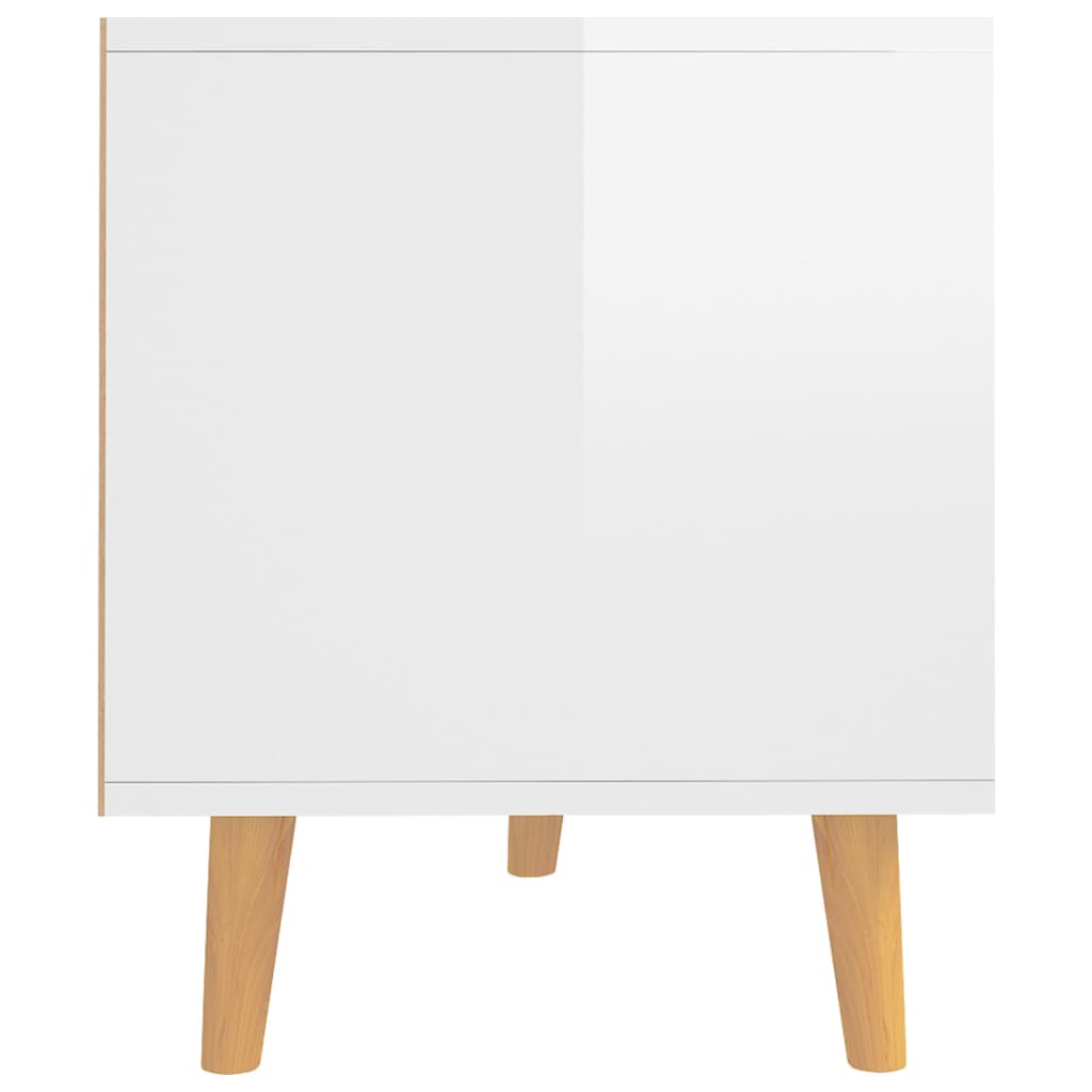 vidaXL TV Stand High Gloss White 35.4"x15.7"x19.1" Engineered Wood