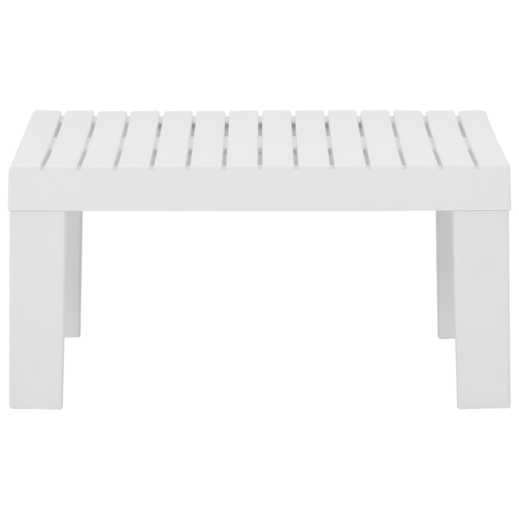 vidaXL Patio Lounge Table Plastic White