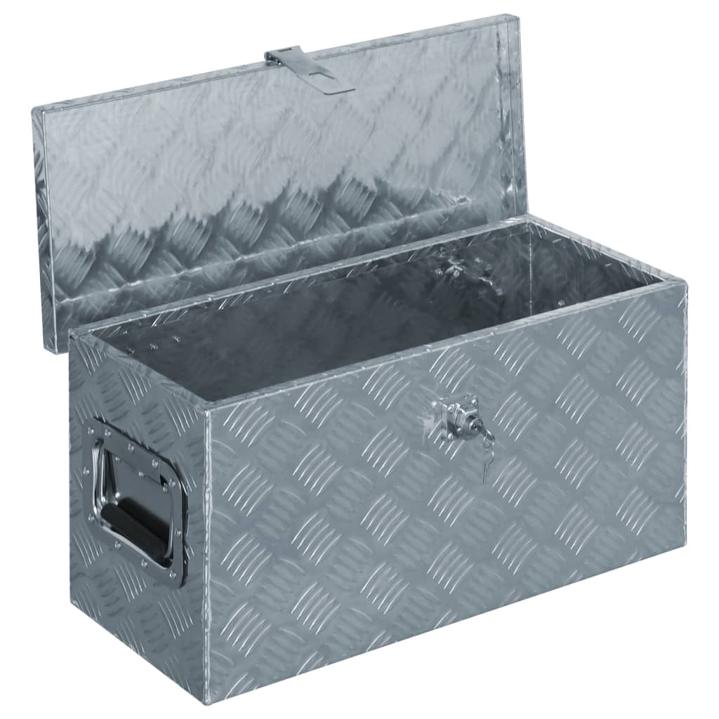 vidaXL Aluminum Box 24.2"x10.4"x11.8" Silver