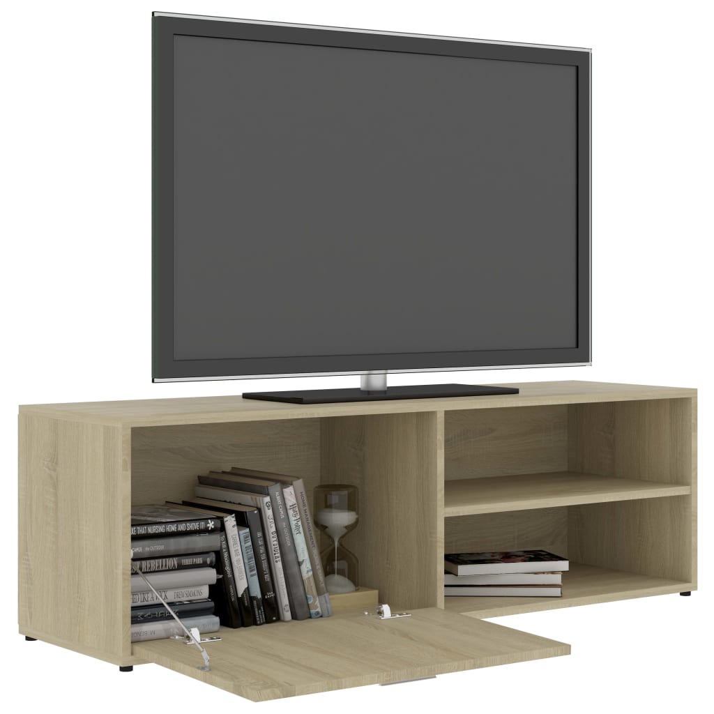 vidaXL TV Cabinet Sonoma Oak 47.2"x13.4"x14.6" Chipboard