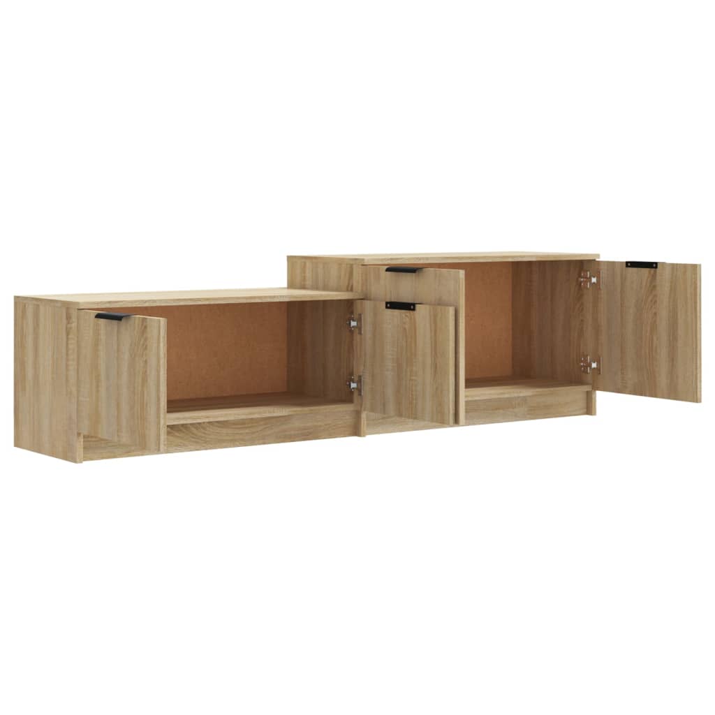 vidaXL TV Cabinet Sonoma Oak 62.4"x14.2"x17.7" Engineered Wood