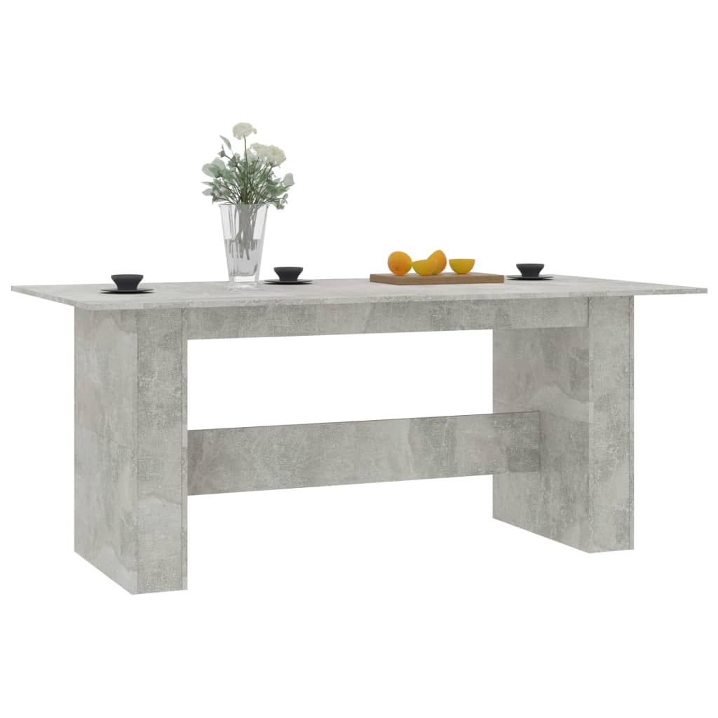 vidaXL Dining Table Concrete Gray 70.9"x35.4"x29.9" Engineered Wood