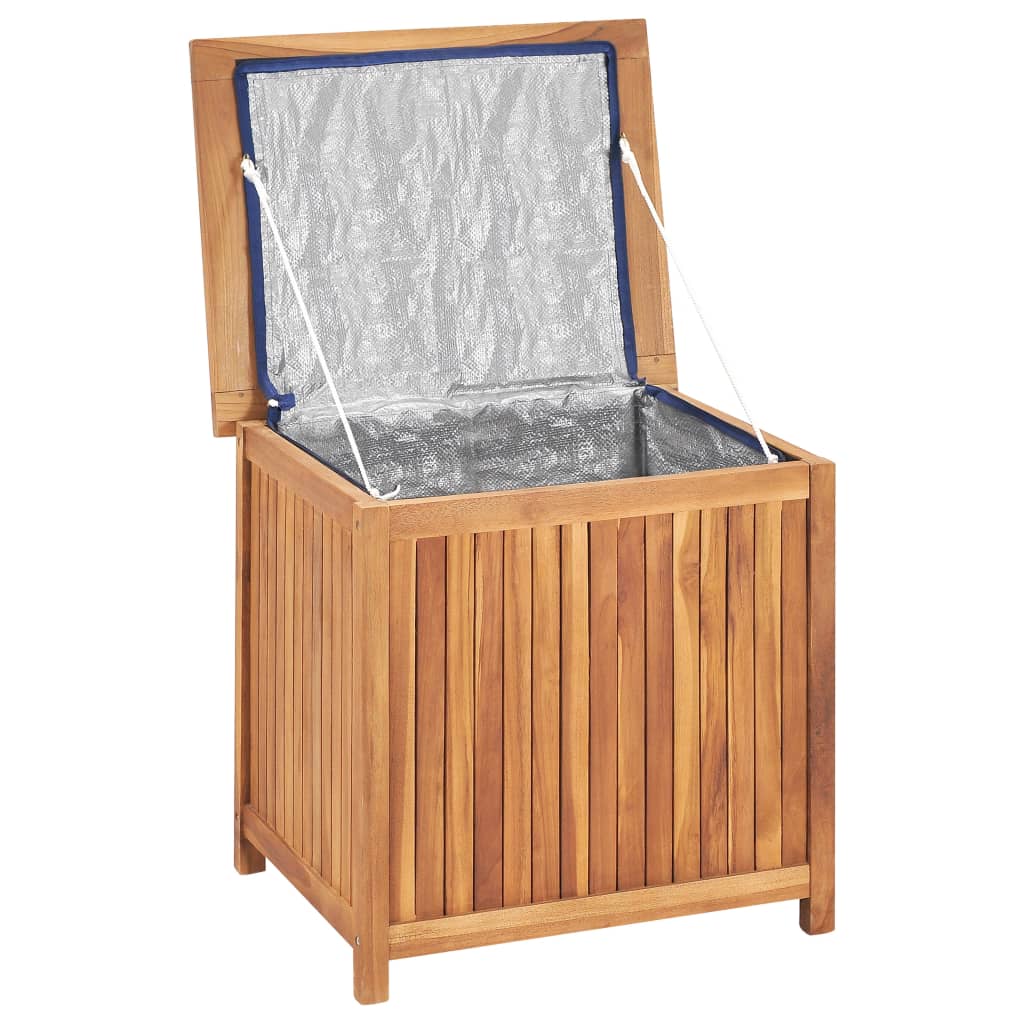 vidaXL Patio Storage Box 23.6"x19.7"x22.8" Solid Teak Wood