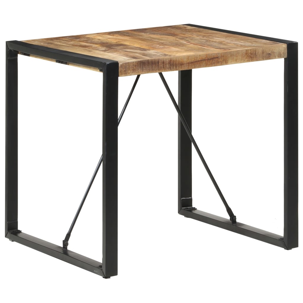 vidaXL Dining Table 31.5"x31.5"x29.5" Rough Mango Wood